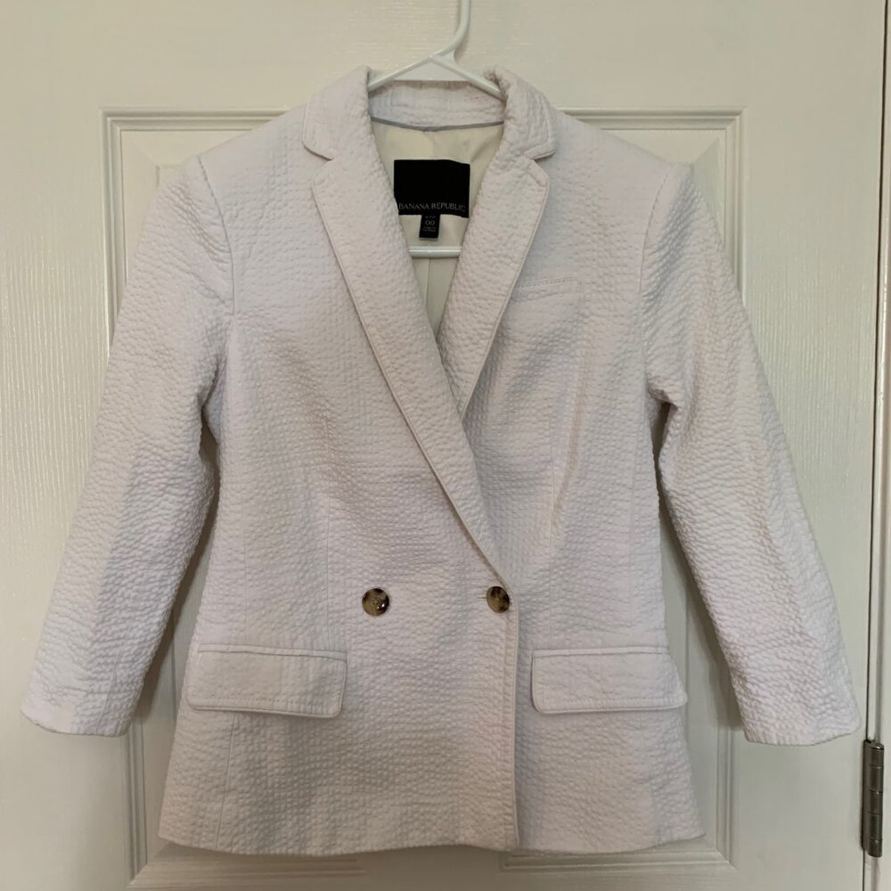 Banana Republic White Blazer | Size 00 Petite